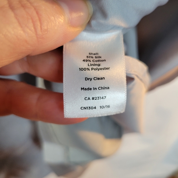 Talbots Petites Gray Silk/Cotton Skirt may have been hemmed Size 14P - Picture 5 of 8